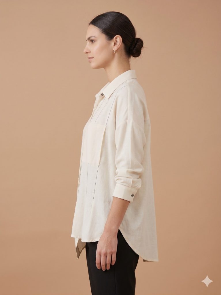 EKOL Büyük Beden Gömlek 2984 - EKRU
