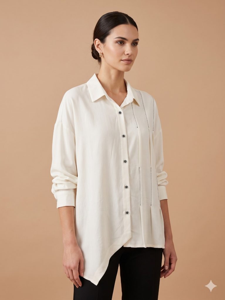 EKOL Büyük Beden Gömlek 2984 - EKRU