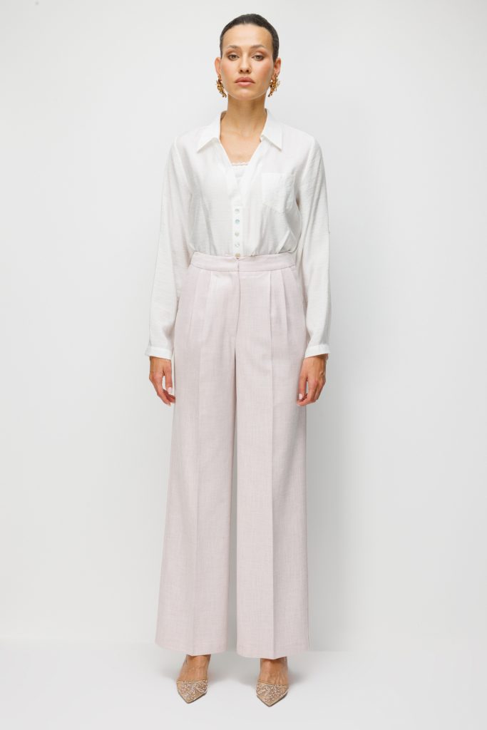 EKOL Pileli Bol Paça Pantolon 1076