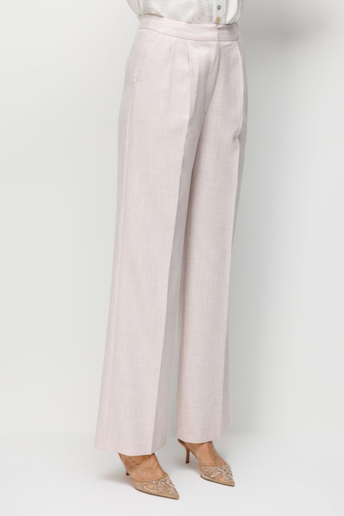 EKOL Pileli Bol Paça Pantolon 1076 - pembe