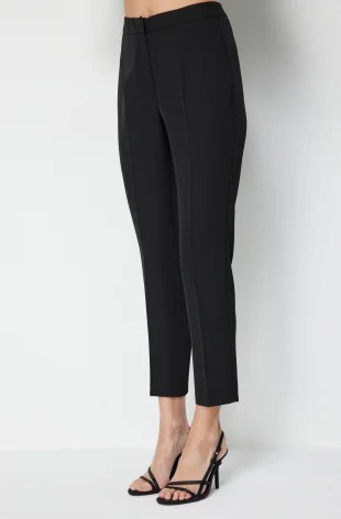 EKOL Düşük Bel Dar Paça Krep Pantolon 1132 - Siyah