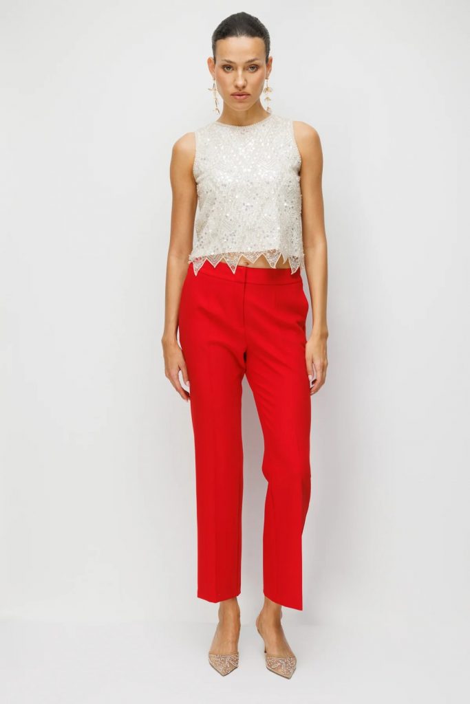 EKOL Beli Lastikli Boru Paça Pantolon 1148 - KIRMIZI