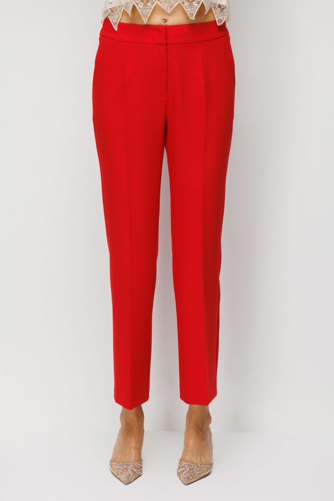 EKOL Beli Lastikli Boru Paça Pantolon 1148 - KIRMIZI