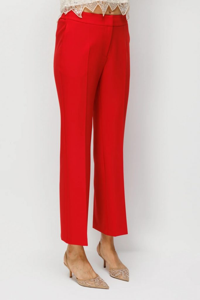 EKOL Beli Lastikli Boru Paça Pantolon 1148 - KIRMIZI