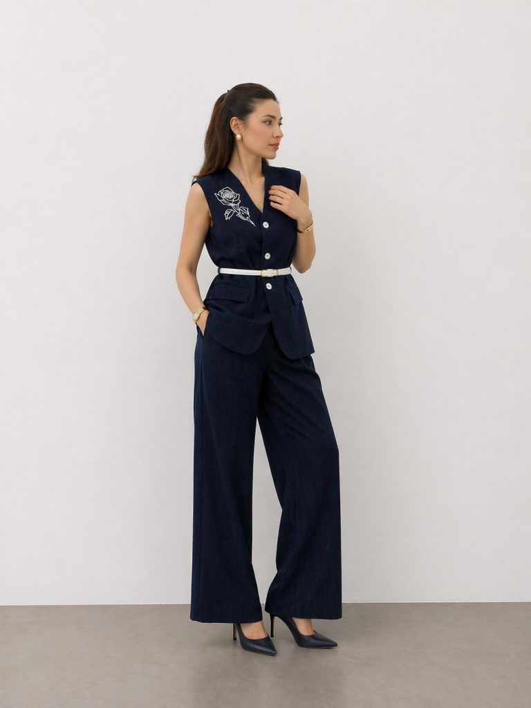 EKOL Rahat Kesim Pantolon 1228 - İNDİGO