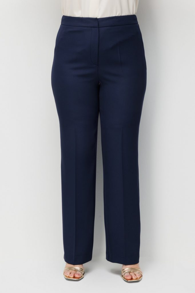 EKOL Ekol Bol Paça Krep Pantolon 1526 - Lacivert