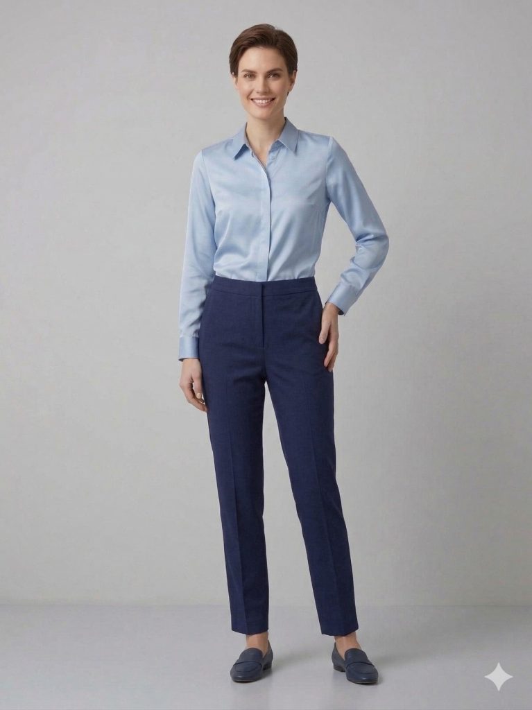 EKOL Bol Paça Pantolon 1530 - Lacivert