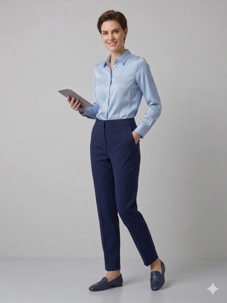 EKOL Bol Paça Pantolon 1530 - Lacivert