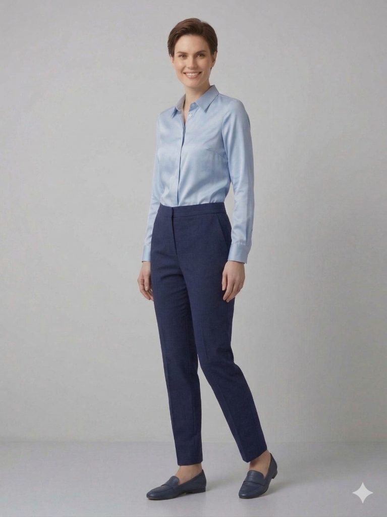 EKOL Bol Paça Pantolon 1530 - Lacivert