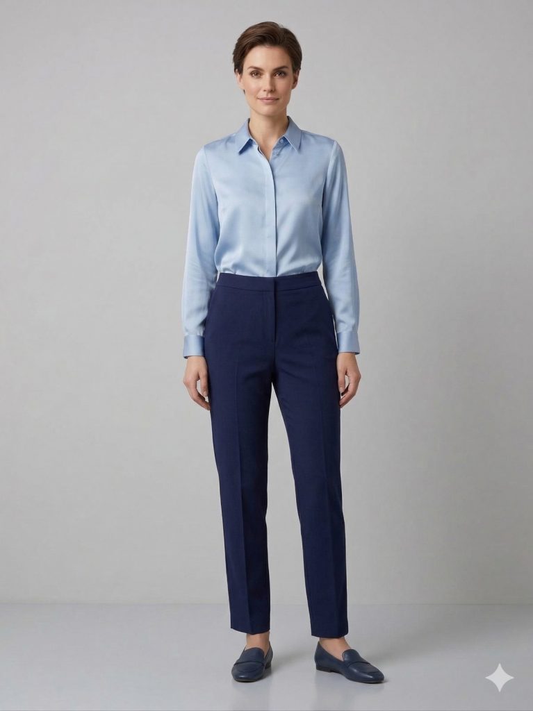 EKOL Bol Paça Pantolon 1530 - Lacivert