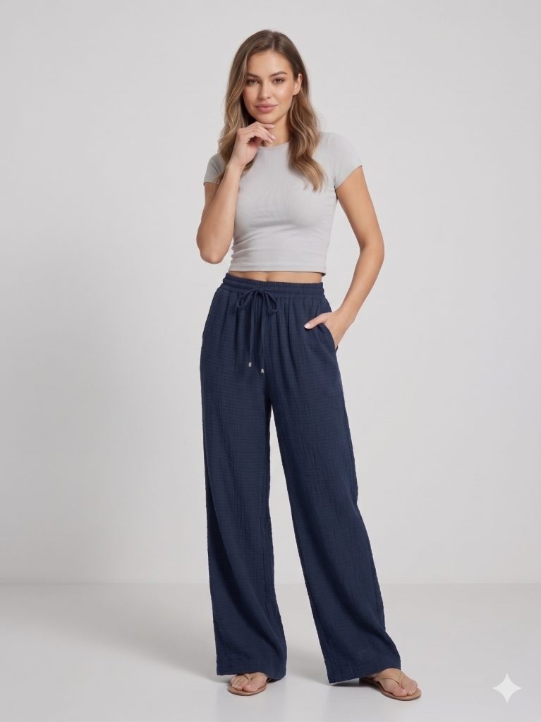 EKOL Rahat Kesim Pantolon 1584 - Lacivert