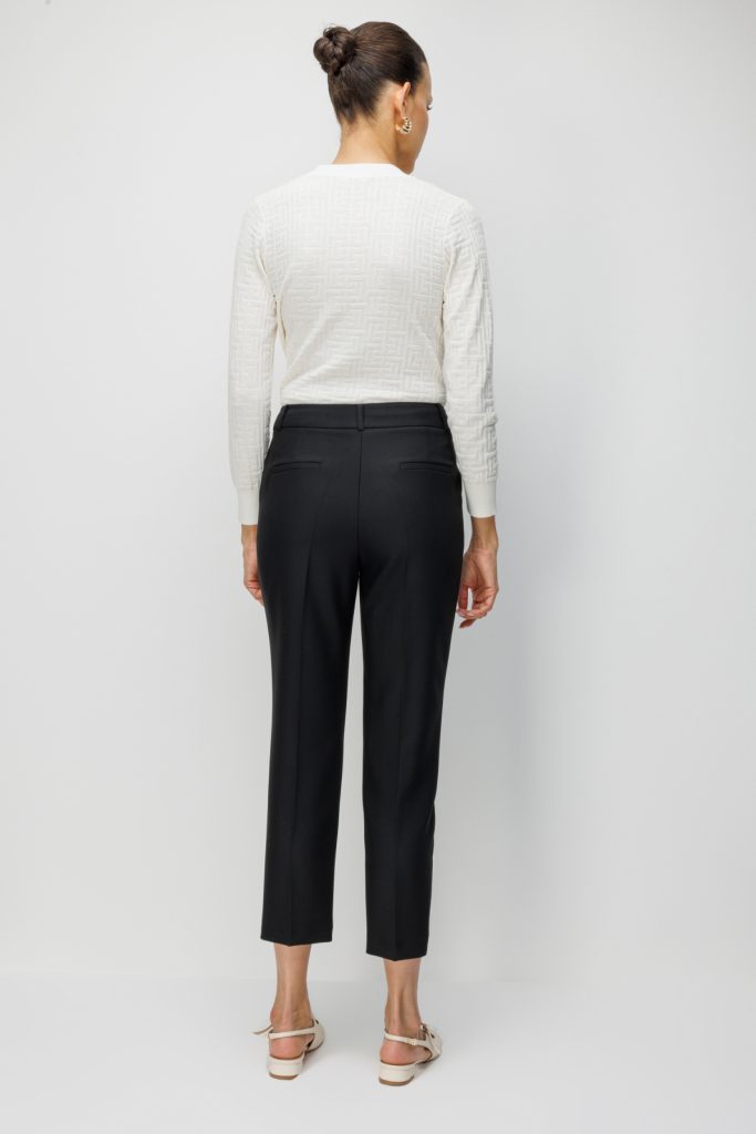 EKOL Metal Aksesuarlı Dar Paça Pantolon 4002 - Siyah