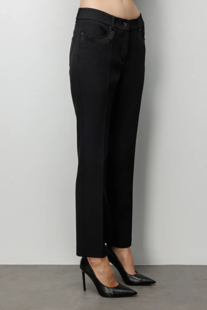 EKOL Cepleri Taş İşlemeli Dar Paça Pantolon  4022