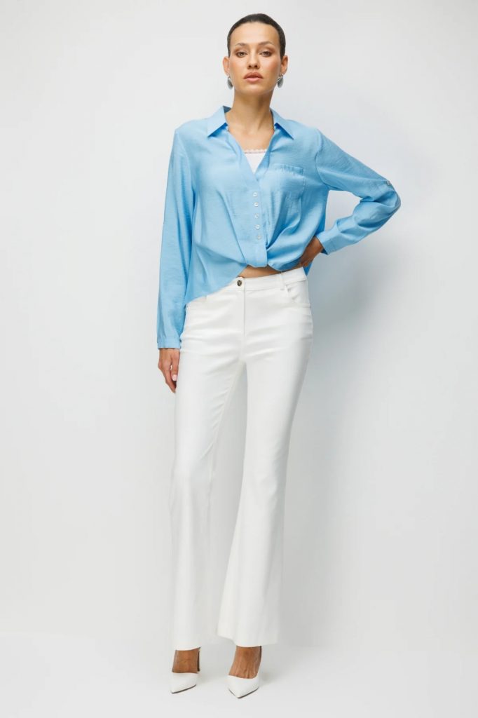 EKOL Beş Cep İspanyol Paça Pantolon 4034 - EKRU