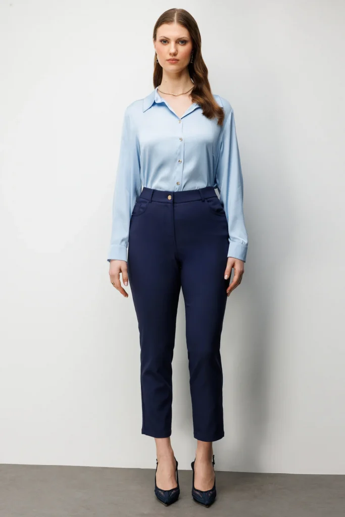 EKOL Beş Cep Dar Paça Pantolon 4036 - Lacivert