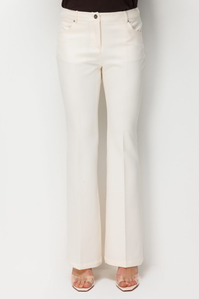 EKOL İspanyol Paça Yüksek Bel Pantolon 4064 - EKRU