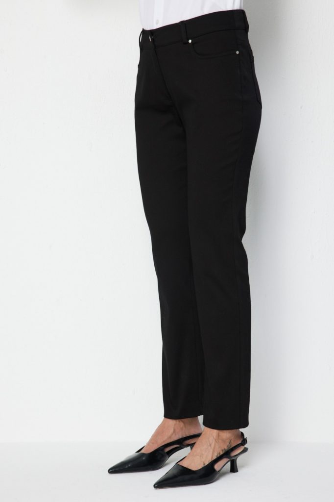 EKOL Yan Cepli Dar Paça Pamuklu Pantolon 4098 - Siyah