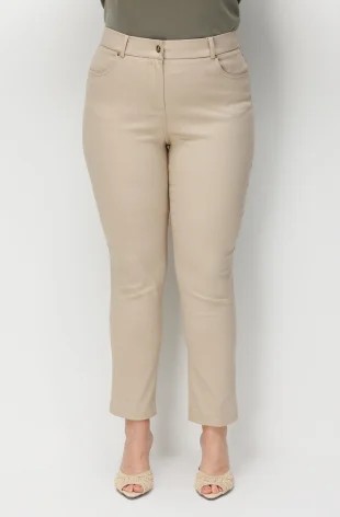 EKOL Dar Paça Likralı Pantolon 4100 - KUM