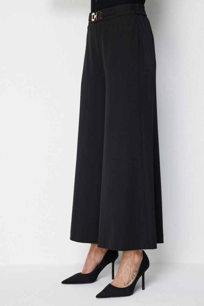 EKOL Metal Tokalı Bol Paça Pantolon 4132