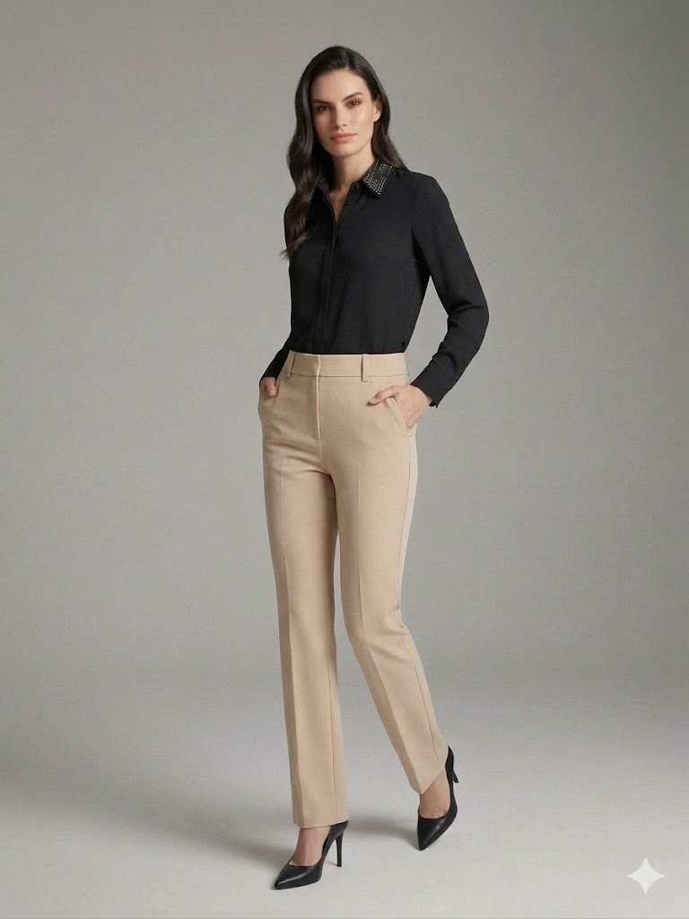 EKOL Yanı Lastikli Pantolon 4164 - BEJ