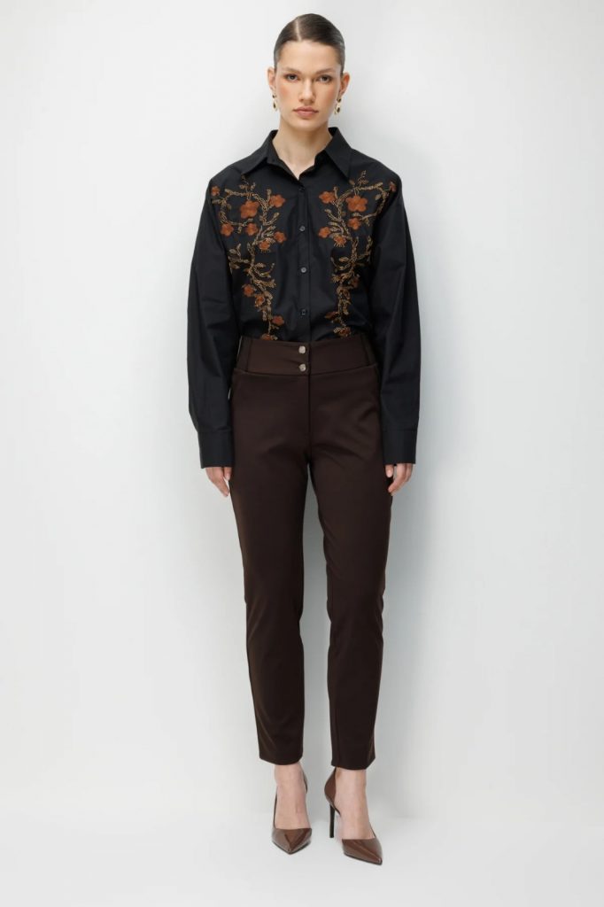 EKOL Çift Düğmeli Dar Paça Pantolon 4170