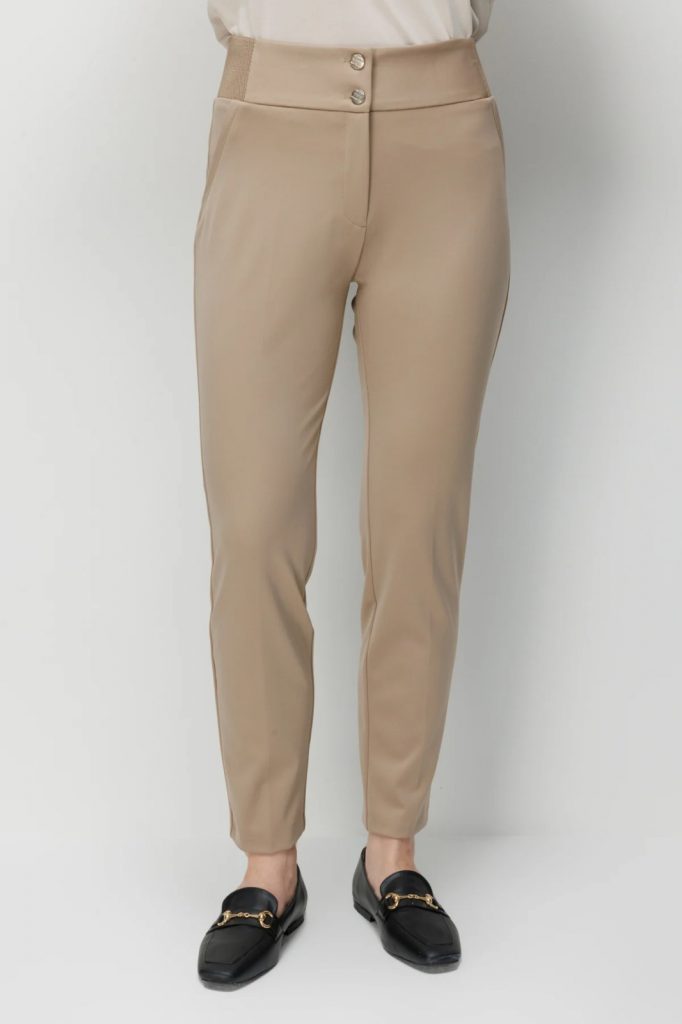 EKOL Çift Düğmeli Dar Paça Pantolon 4170 - BEJ