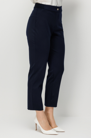 EKOL Beli Kalın Lastikli Yan Cepli Pantolon 4176 - Lacivert