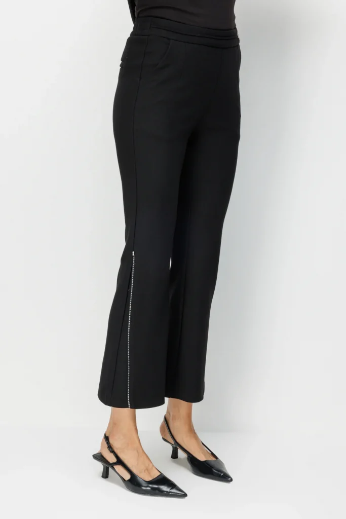 EKOL İspanyol Paça Taş İşlemeli Pantolon 4926