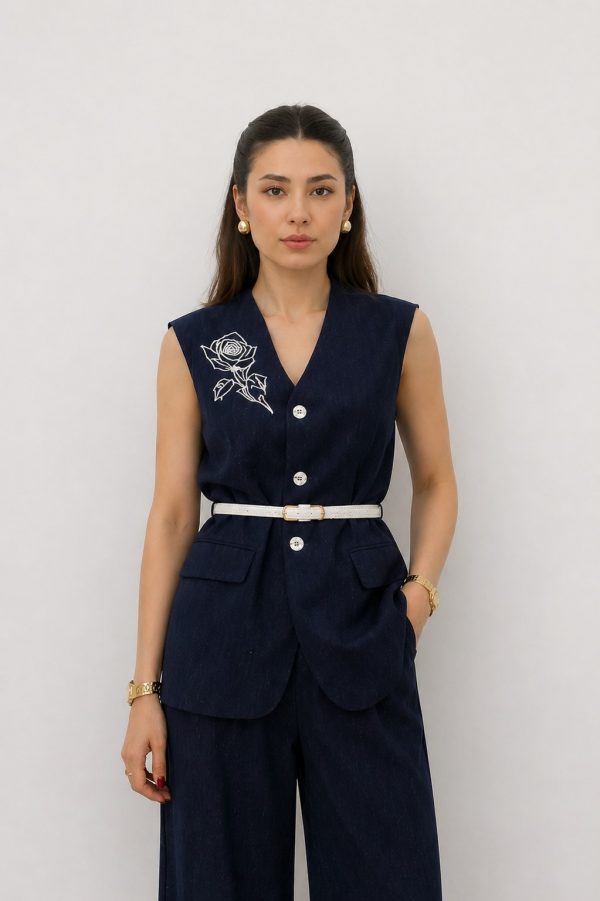 EKOL Kemerli Detaylı Yelek 1226