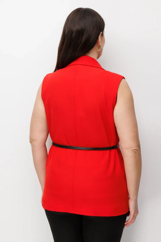 EKOL Deri Kemerli Kruvaze Yelek 1524