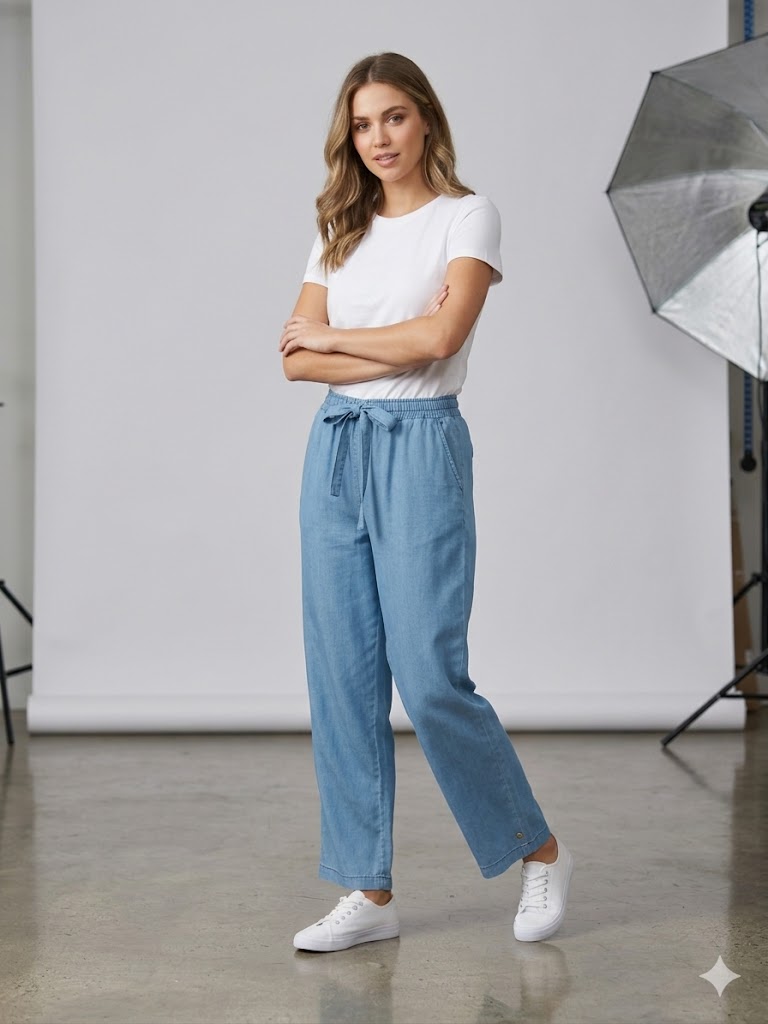 ERCAN AKDENİZ Beli Lastikli İp Detaylı Pantolon 6001