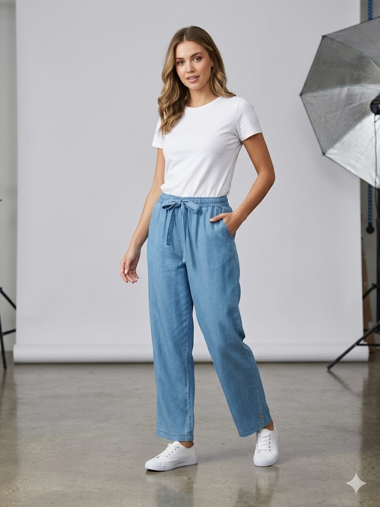 ERCAN AKDENİZ Beli Lastikli İp Detaylı Pantolon 6001