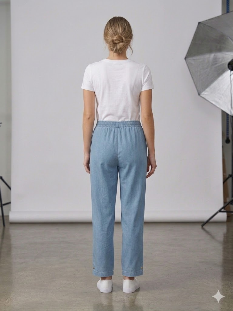 ERCAN AKDENİZ Beli Lastikli İp Detaylı Pantolon 6001