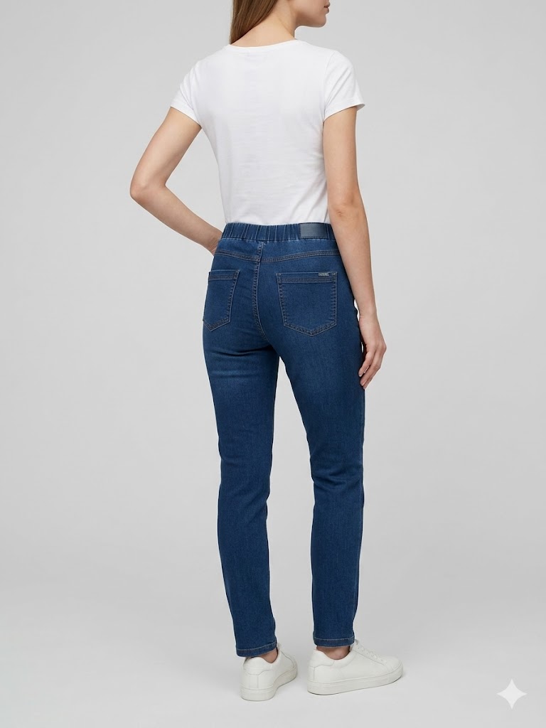 ERCAN AKDENİZ Beli Lastlikli Rahat Kesim Pantolon 6003 - MAVİ