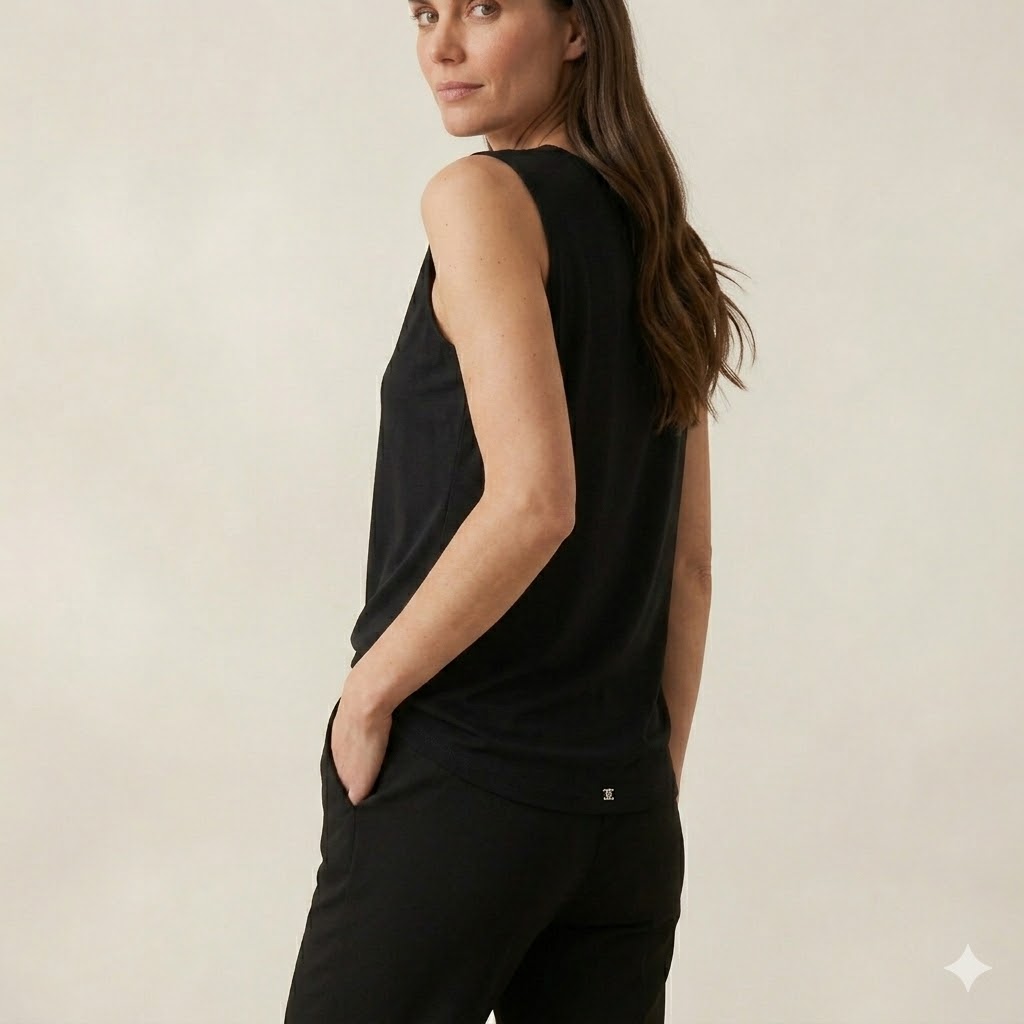 TOLGA SARAÇOĞLU Fermuar Detaylı Bluz 10853 - Siyah