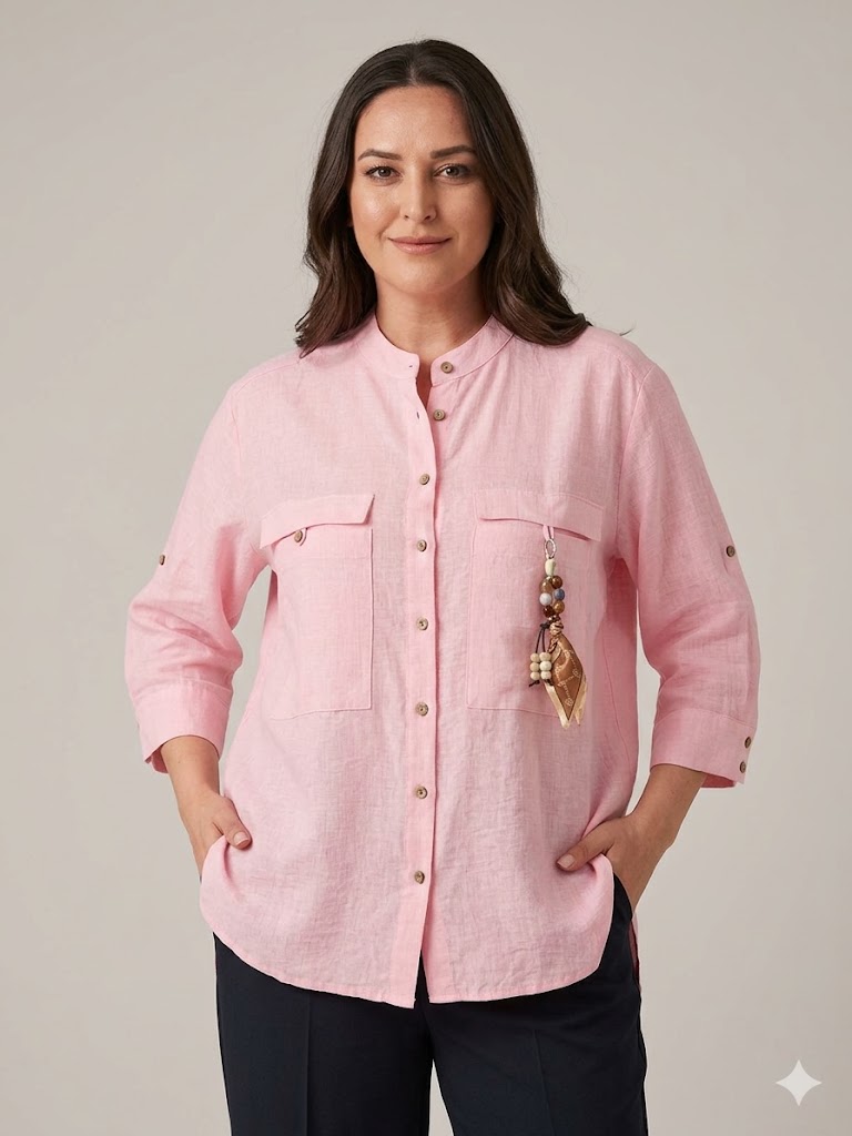 DOSSO DOSSİ SEUL Aksesuar Detaylı Bluz 1183 - pembe