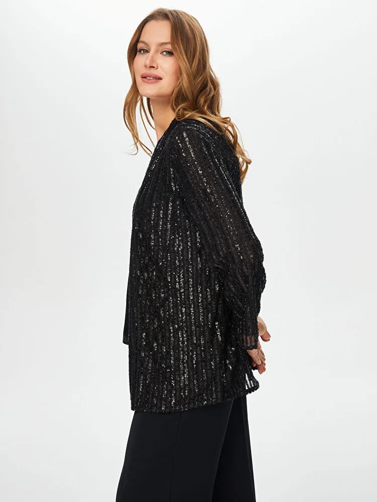 FAİK SÖNMEZ Payet Abiye Ceket 002 - Siyah