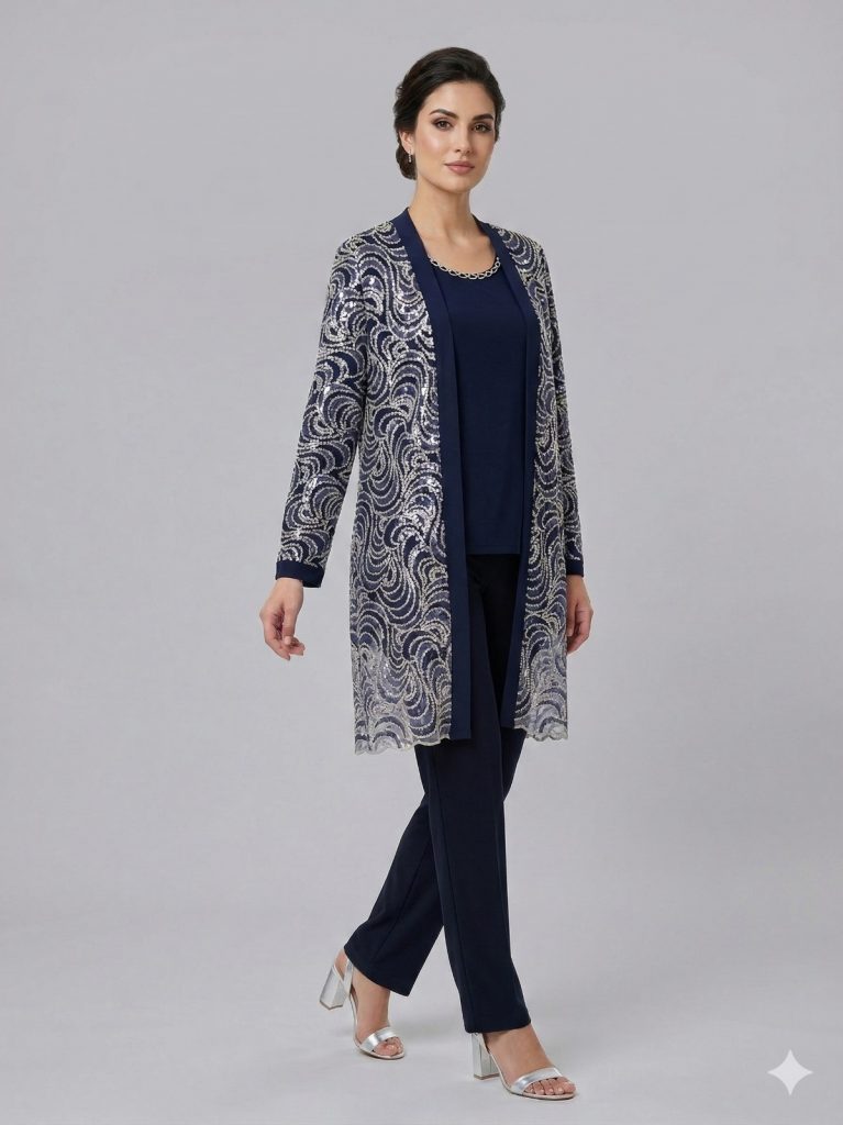 FEMİNA Pul İşlemeli 2'Li Takım 64686 - Lacivert