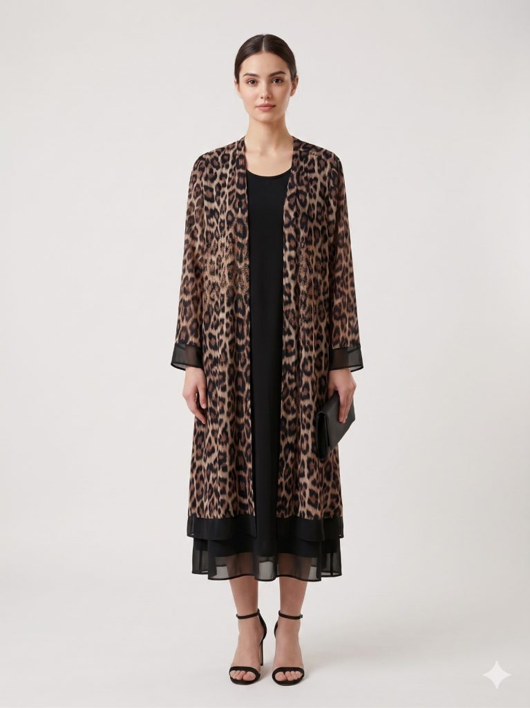 FEMİNA Leopar Desenli 2'Li Takım 64747 - kahve