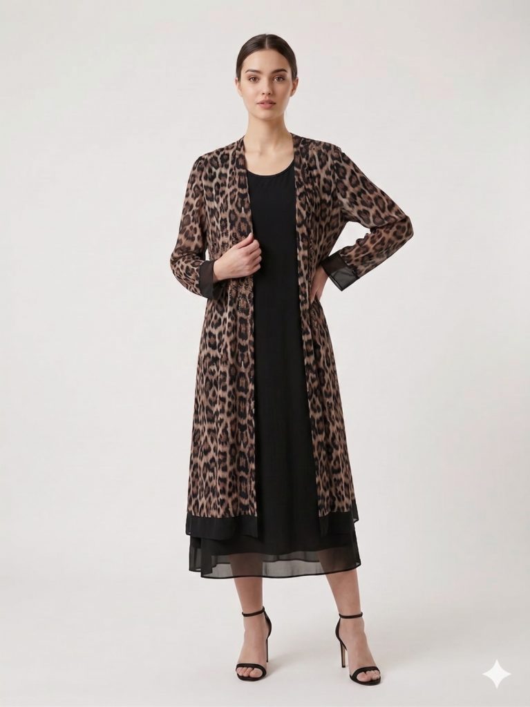 FEMİNA Leopar Desenli 2'Li Takım 64747 - kahve