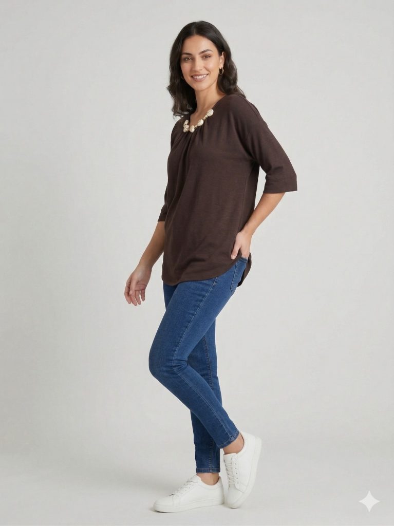 FEVER Salaş Kısa Kollu Bluz 14033