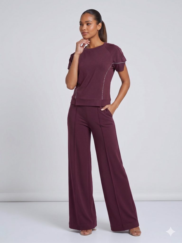 FEVER Beli Lastkili Rahat Kesim Pantolon 12037 - Mor