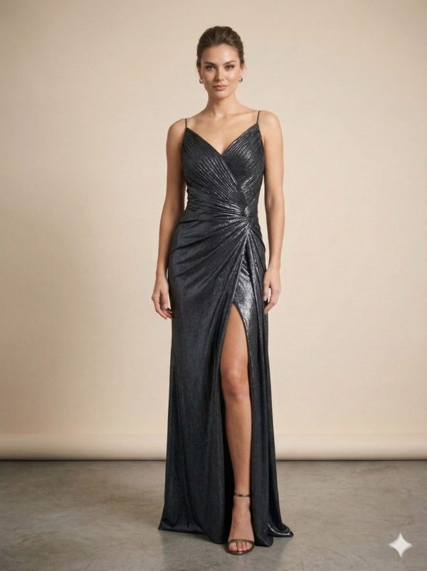 FOR COSTUME Yırtmaç Detaylı Abiye Elbise 10032