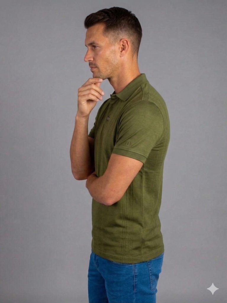 FORMENTİ Fit Desenli Merserize Tişört  1622