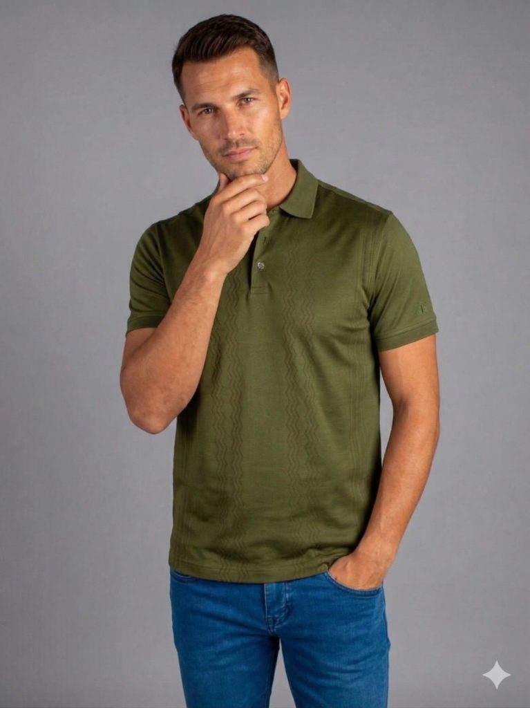 FORMENTİ Fit Desenli Merserize Tişört  1622