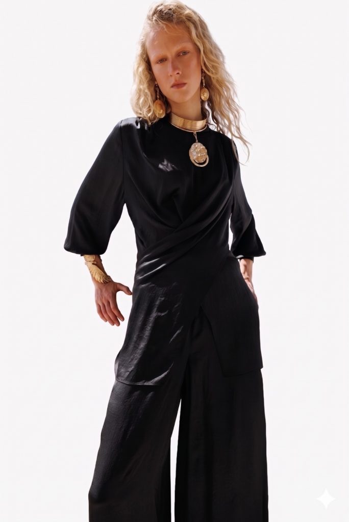 GHİSA Rahat Kesim Belden Bağlamalı 2'Lİ Takım . 9160 - Siyah