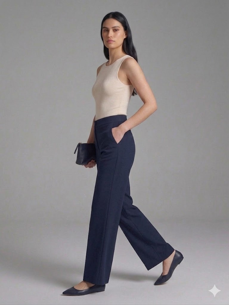 GİLDA Beli Lastikli Pantolon 30041 - Lacivert