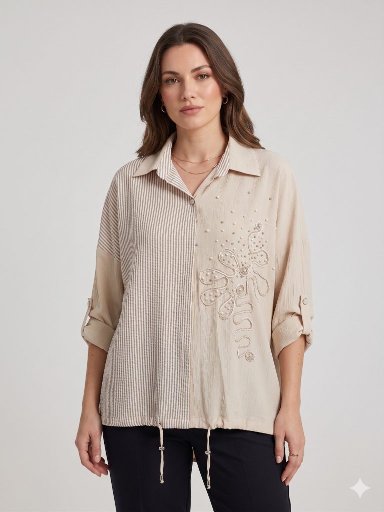 GİLDA Boncuk İşlemeli Gömlek 40117