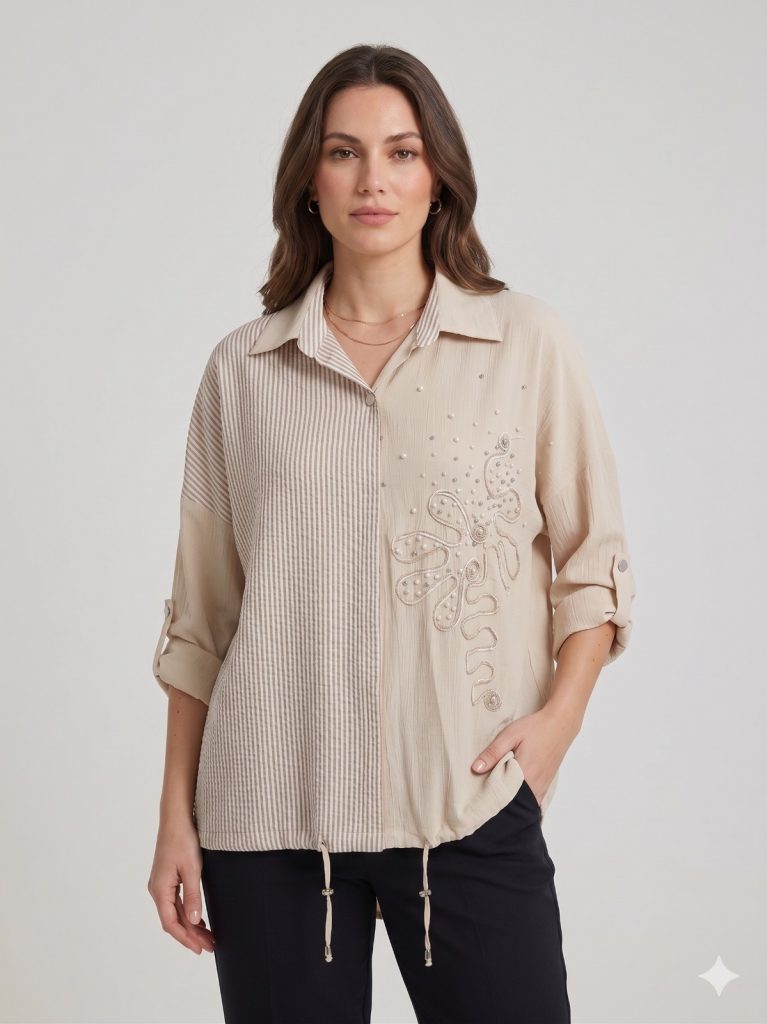 GİLDA Boncuk İşlemeli Gömlek 40117