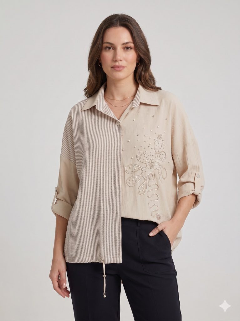 GİLDA Boncuk İşlemeli Gömlek 40117